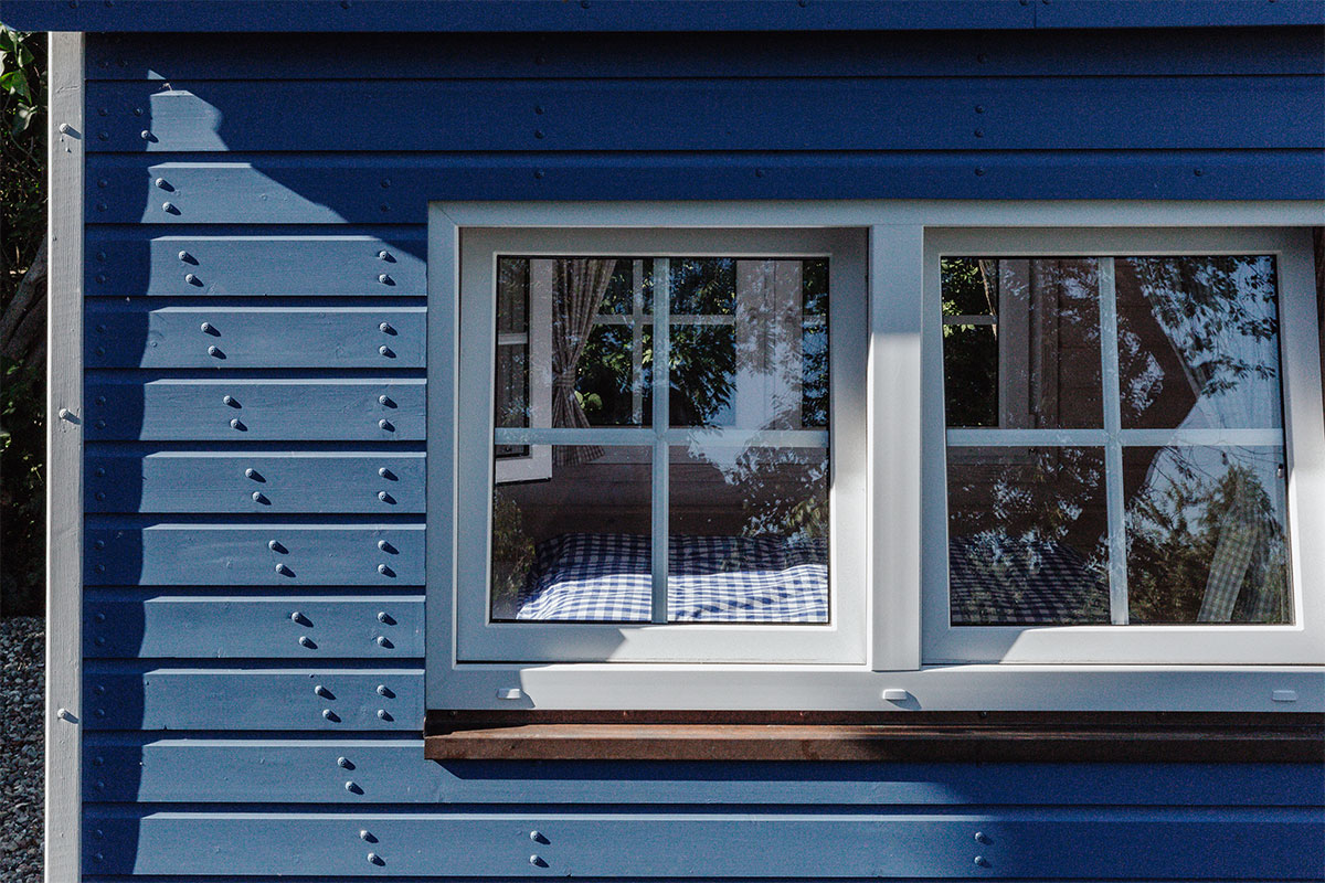 Blick ins Tinyhouse — Von der Terrasse