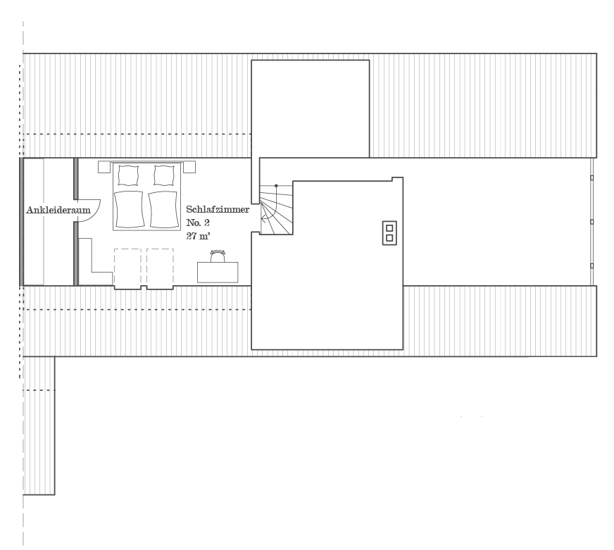 Grundriss Dachgeschoss, Ferienhaus Galerie
